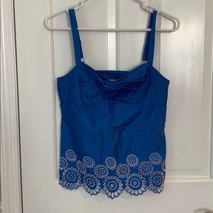 2p loft blue eyelet top